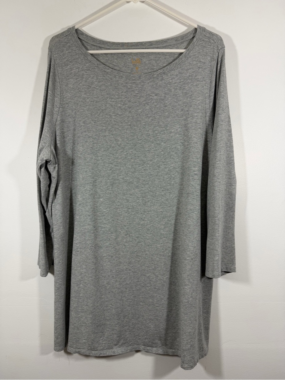 Belle by Kim Gravel Classic Gray Long-Sleeve Women's tunic